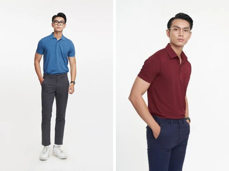 Mách chàng tips mặc đẹp với áo Polo nam quần tây