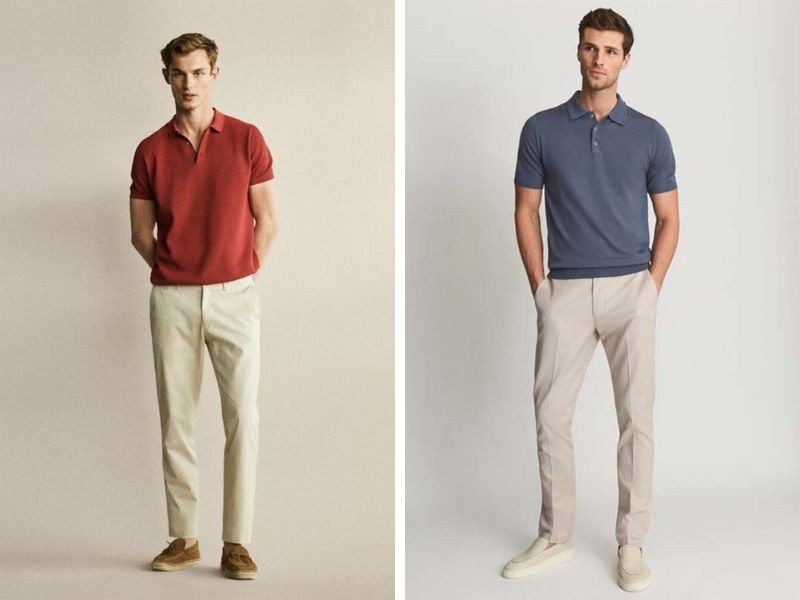 Mách chàng tips mặc đẹp với áo Polo nam quần tây