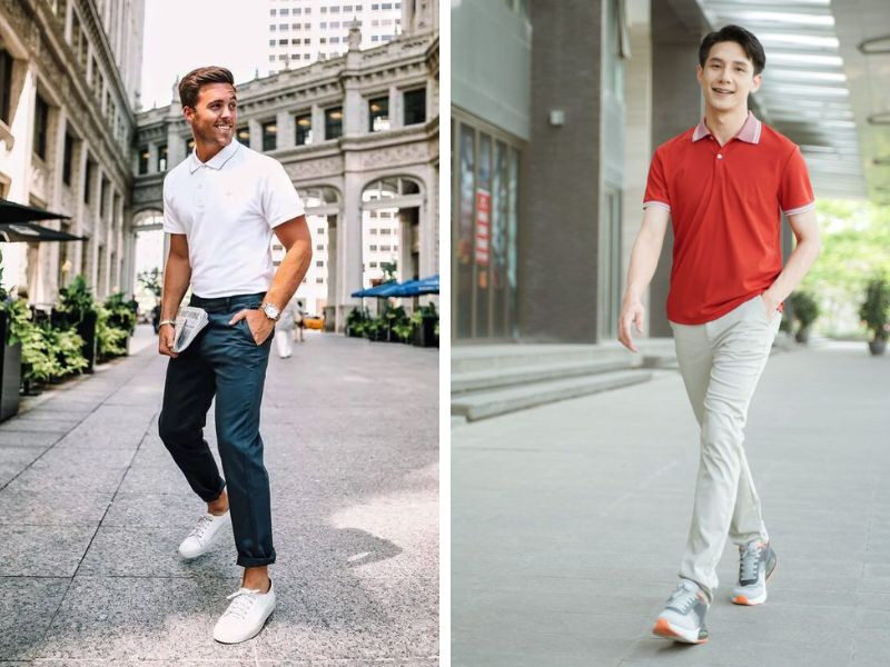 Mách chàng tips mặc đẹp với áo Polo nam quần tây