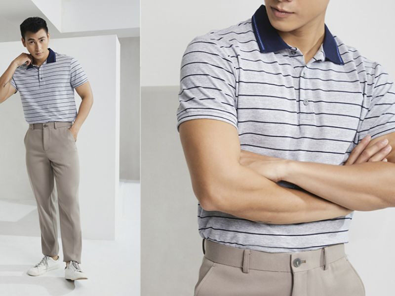 Mách chàng tips mặc đẹp với áo Polo nam quần tây