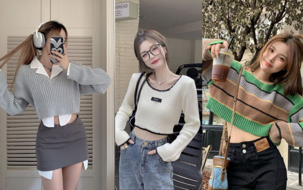 Áo len croptop thời thượng