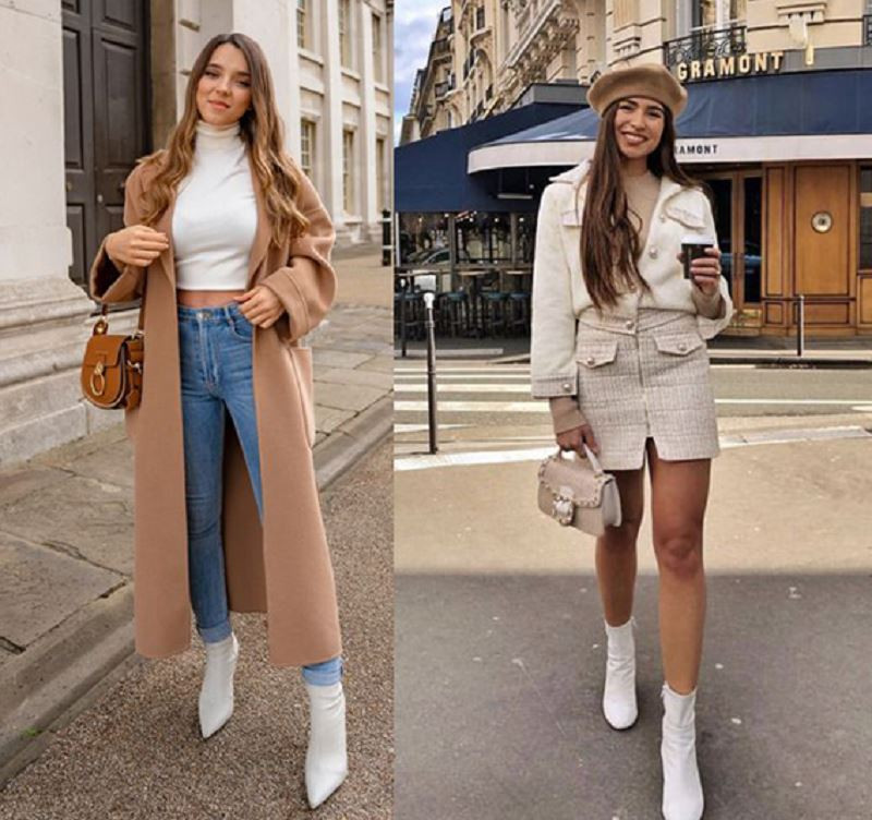 Mix Đồ Với Boot Cổ Ngắn Màu Trắng Siêu Cá Tính Cho Chị Em