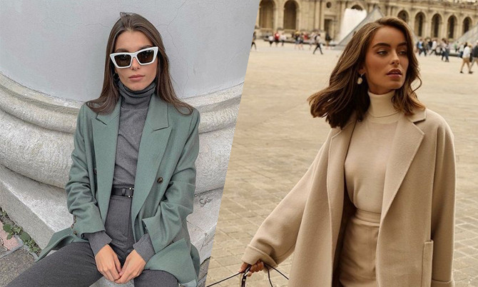 Phối áo blazer với áo cổ lọ