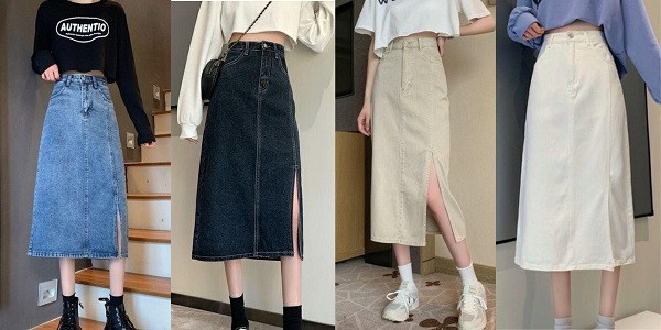 Bật mí tips phối chân váy jean đi đám cưới cực xinh